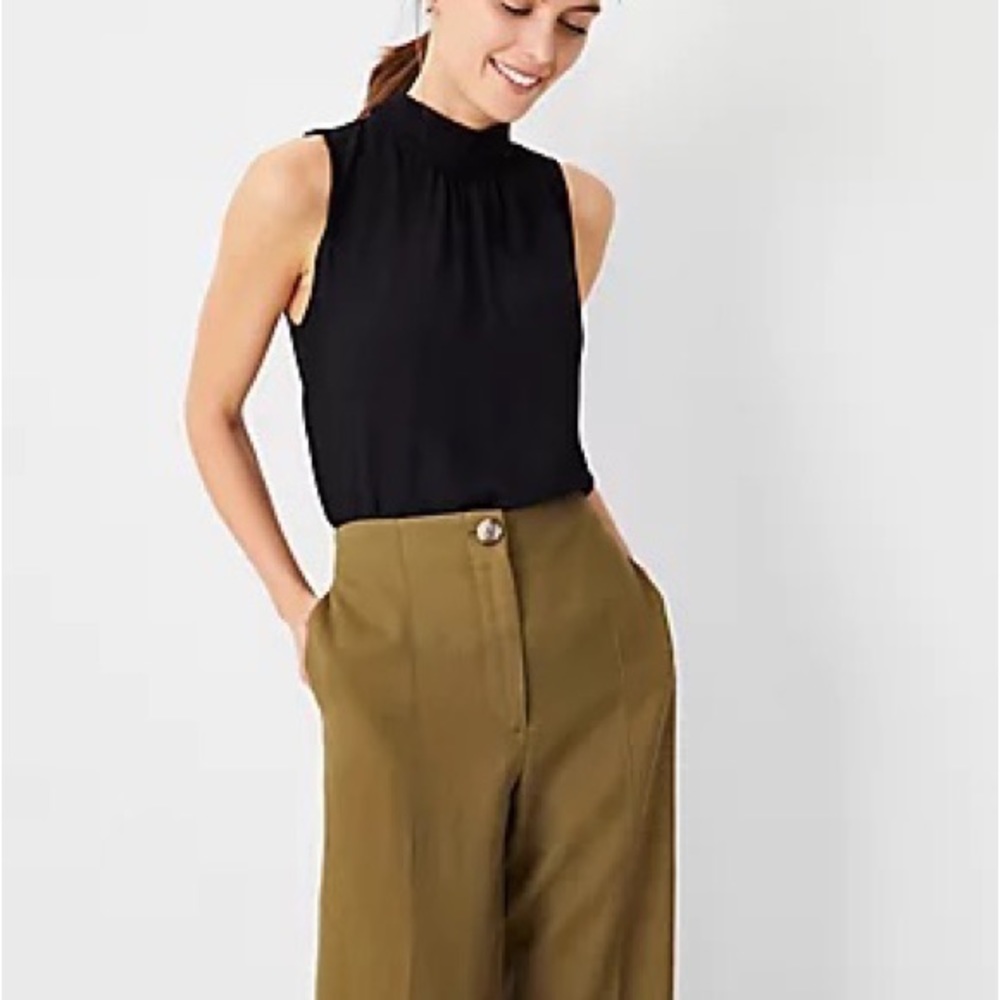 Ann Taylor mixed media blouse